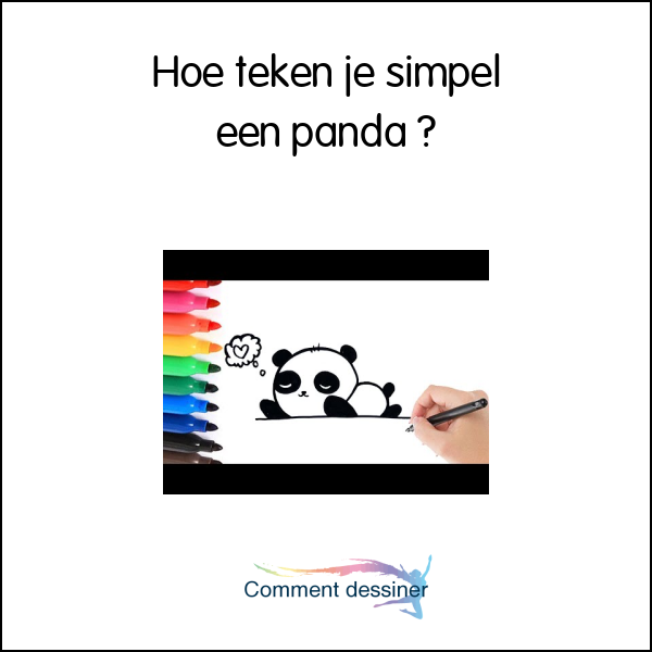 Hoe teken je simpel een panda